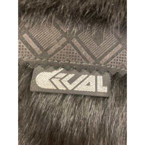 Deborah Black Fur Boots with 100% Wool Sherpa Interior Italy Size 37 - Picture 14 of 15